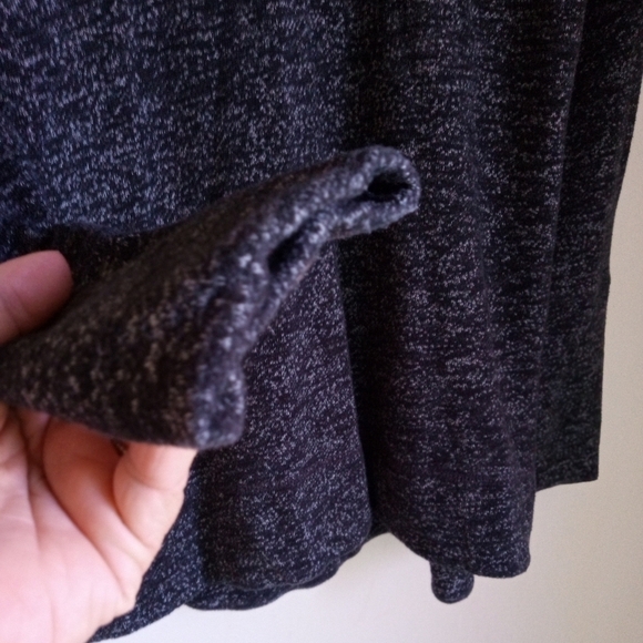 Merona long line black space dyed cowl neck sweater women's size medium - Picture 3 of 6